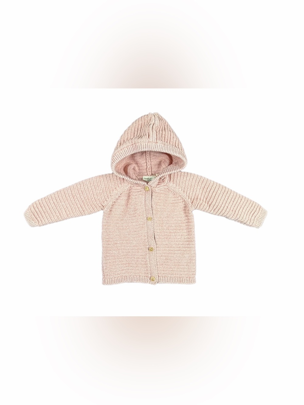 PETITE MAISON x NONO Pink Knit Hooded Cardigan - 12M